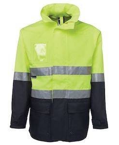 Workwear Jackets: JB's HV (D+N) L/LINE JACKET ORANGE/NAVY