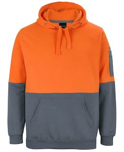 JB's HV PULL OVER HOODIE ORANGE/CHARCOAL