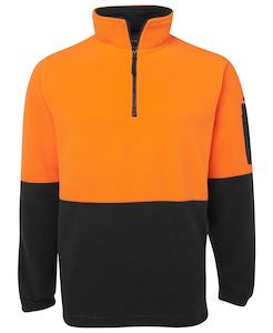 JB's HV 1/2 ZIP POLAR ORANGE/BLACK