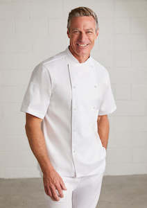 Hospitality Chef Jackets: Mens Zest Short Sleeve Chef Jacket