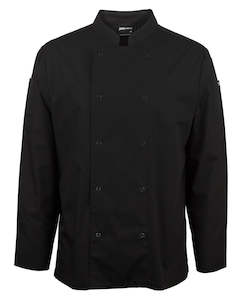 JB's L/S SNAP BUTTON CHEFS JACKET WHITE