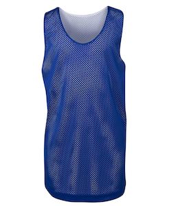 Sportswear Singlets: PODIUM REVERSIBLE TRAINING SINGLET ROYAL/WHITE