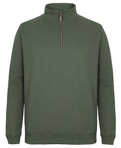 C of C  BRASS 1/2 ZIP SWEAT CHARCOAL MARLE