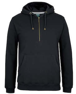 C of C BRASS 1/2 ZIP HOODIE CHARCOAL MARLE