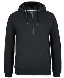 C of C BRASS 1/2 ZIP HOODIE BLACK