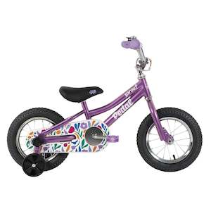 Pedal Sprout 12" Kids Bike Purple Flowers