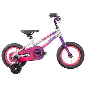 Bicycle and accessory: Apollo Neo 12" Kids Bike Brushed Alloy/Purple/Pink