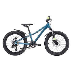 Bicycle and accessory: Silverback Spyke D 20” Kids Mountain Bike Metallic Blue/Lime