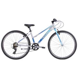 Bicycle and accessory: Apollo Neo 26" Kids Bike 7-Speed Brushed Alloy/Ice Blue/Navy