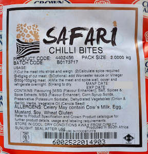 Products: Safari Chilli Bite Seasoning 2kg