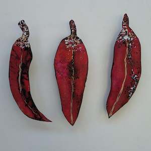 Art dealing: Gum Leaf Triptych - Reds