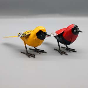 Painted Metal Birds