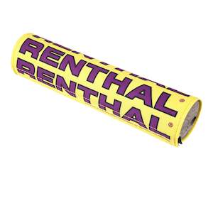 Handlebar Pad: Renthal SX Handlebar Pad 10in - Yellow / Purple Retro