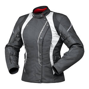 Road Jerseys & Jackets: Dririder Ladies Vivid 2 Sports Touring Jacket - Black / White