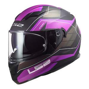 Ls2 Helmets: LS2 FF320 Stream Evo Mercury Helmet - Matte Purple / Titanium