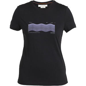 Icebreaker Women's Merino 150 Tech Lite III SS Contour Waves Tee