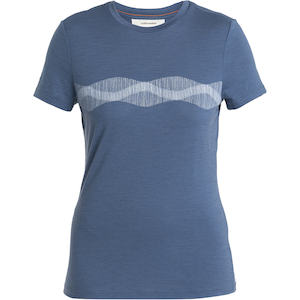 Icebreaker Women's Merino 150 Tech Lite III SS Mountain Lines Tee