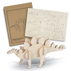 BRANDCRAFT Stegosaurus Wooden Model