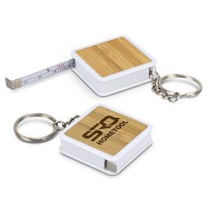 Tool Keyrings: Bamboo Tape Measure Key Ring