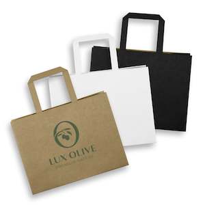 Gift Bags: Medium Flat Handle Paper Bag Landscape