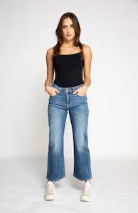 Zhrill - Tony Dark Blue Wide Leg  Jean D422841