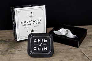 The Dapper Chap- Moustache Hip Flask