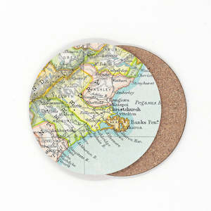 Vintage Map of Canterbury Coasters