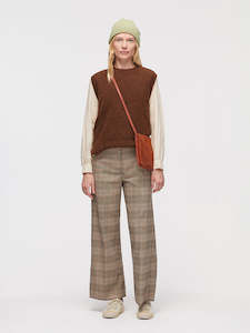 Nice Things - Wide Ikebana Checked  Pant