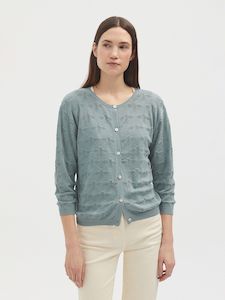 Womens Jackets Jumpers: Nice Things - Bees Jacquard Jacket - Navy ,Light Blue