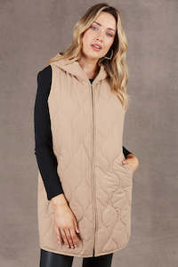 Womens Jackets Jumpers: Eb&Ive - Ribe Vest - Ebony, Putty