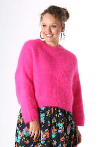 Olga de Polga - Montreal Angora Knit Neon Pink