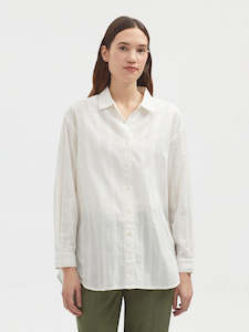 Womens Tops: Nice Things - Jacquard White Shirt