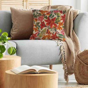 Flox: Flox - Cushion Cover Floral - Hemp