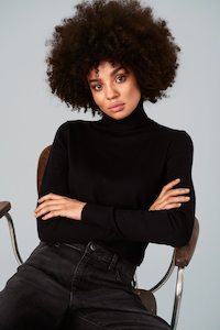 Saint Tropez - Mila Rollneck Pullover Black