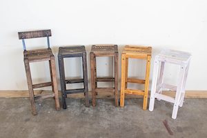 Wood Slat Stools