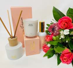 Florist: Guava Passion Bouquet & Gift Pack