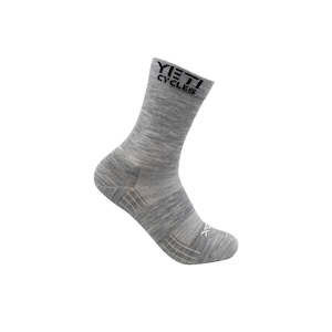 Sporting equipment: YETI CYCLES WOOL TRAIL SOCK - GREY