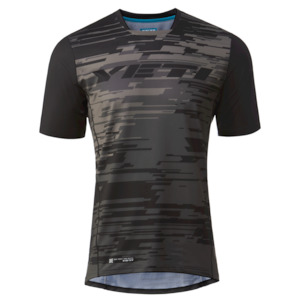 Sporting equipment: ENDURO JERSEY S/S BK/SPLATTER 23