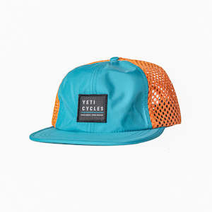 TECH TRUCKER PATCH HAT TURQ/ORANGE