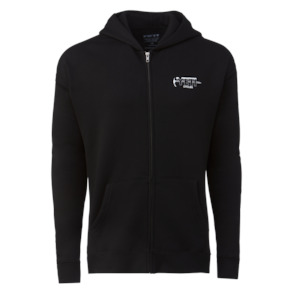 HERITAGE ZIP HOODIE BLACK