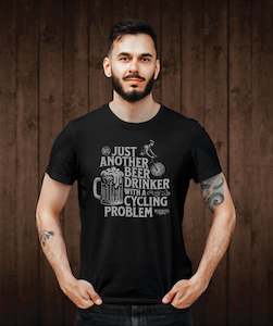 Clothing And Hats: Just Another Beer Drinker With A Cycling Problem Tee Shirt - Black