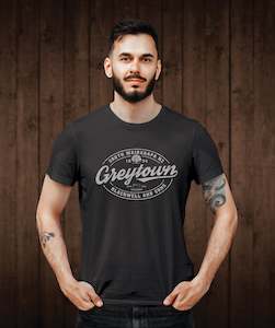 Greytown, South Wairarapa Tee Shirt - Dark Grey Marle