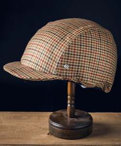 Tweed Cover for Kali Saha Helmet - Devon Rust Houndstooth