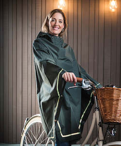 Imbris Rain Poncho - Forest Green