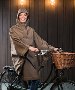 Imbris Rain Poncho - Walnut