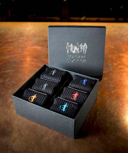 Six Pair Gift Box - Simply Black - By London Sock Company