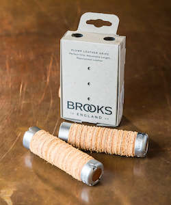 Cycling Accessories: Brooks Plump Leather Grips - Honey