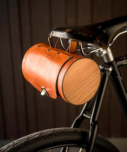 Walnut Saddle Leather Barrel Bag - Honey