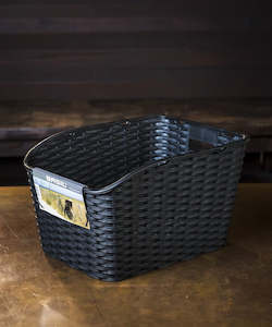 Cycle Baskets: Basil Weave Rear Carrier Basket - Black