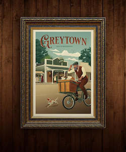 Collectibles: Limited Edition Art Print: BOOK A BICYCLE COURIER - Greytown - Blackwell Press Exclusive